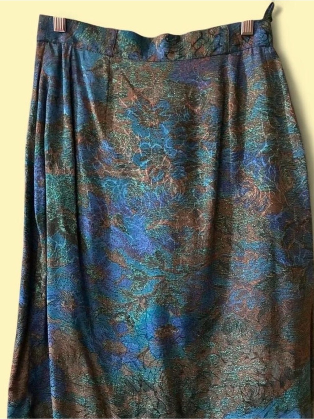 Rare JLS Scherrer Paris Luxury Designer Vintage Two Piece Holo Silk Suit
